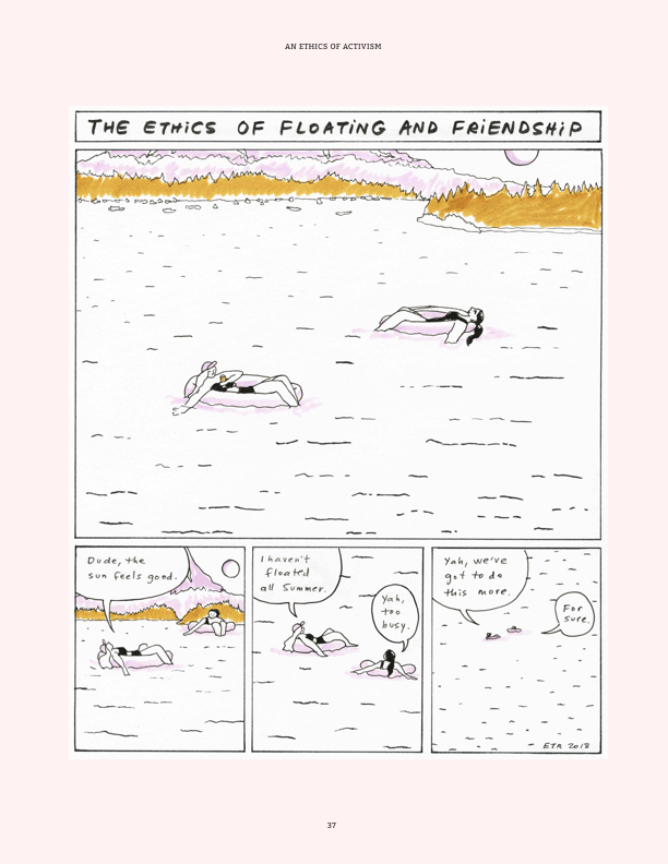 Screenshot of ET Russian's comic: The Ethics of Floating and Friendship